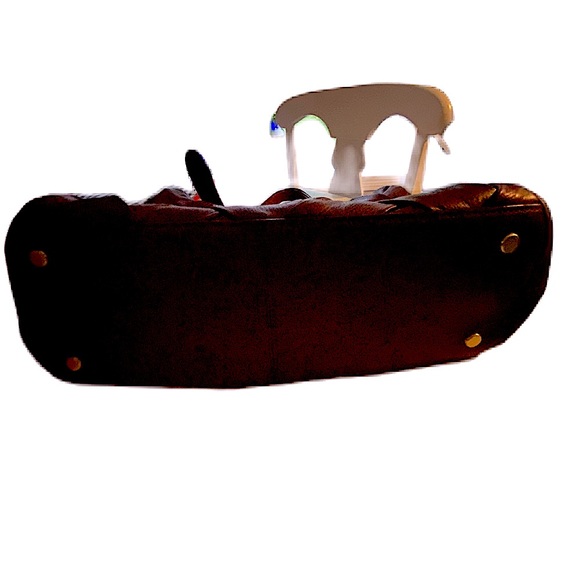 NWOT Cole Haan Burgandy Leather Woven Bag mint Cond. - Picture 4 of 5